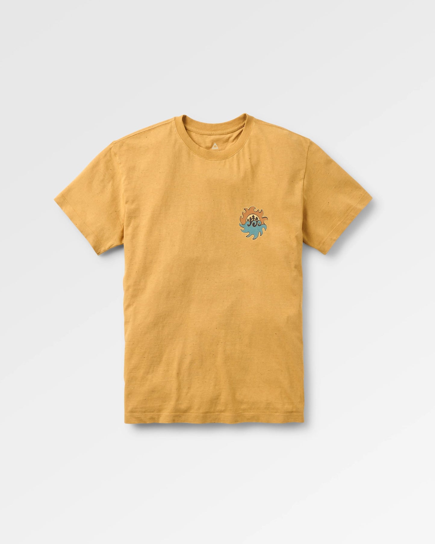 Dune Recycled Cotton Relaxed Fit T-Shirt - Spruce Yellow Marl - Flatlay