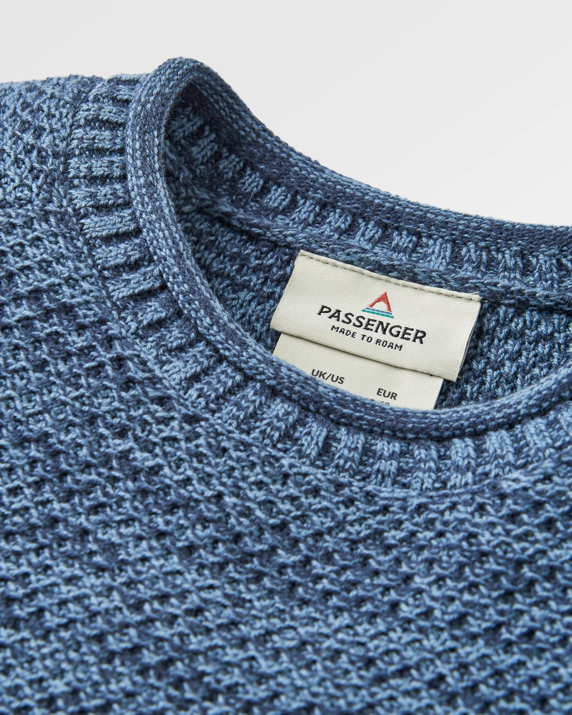 Shore Organic Cotton Knitted Jumper - Rich Navy - Flatlay