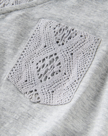 Rivergate Organic Cotton Maxi Dress 2.0 - Grey Marl - Flatlay