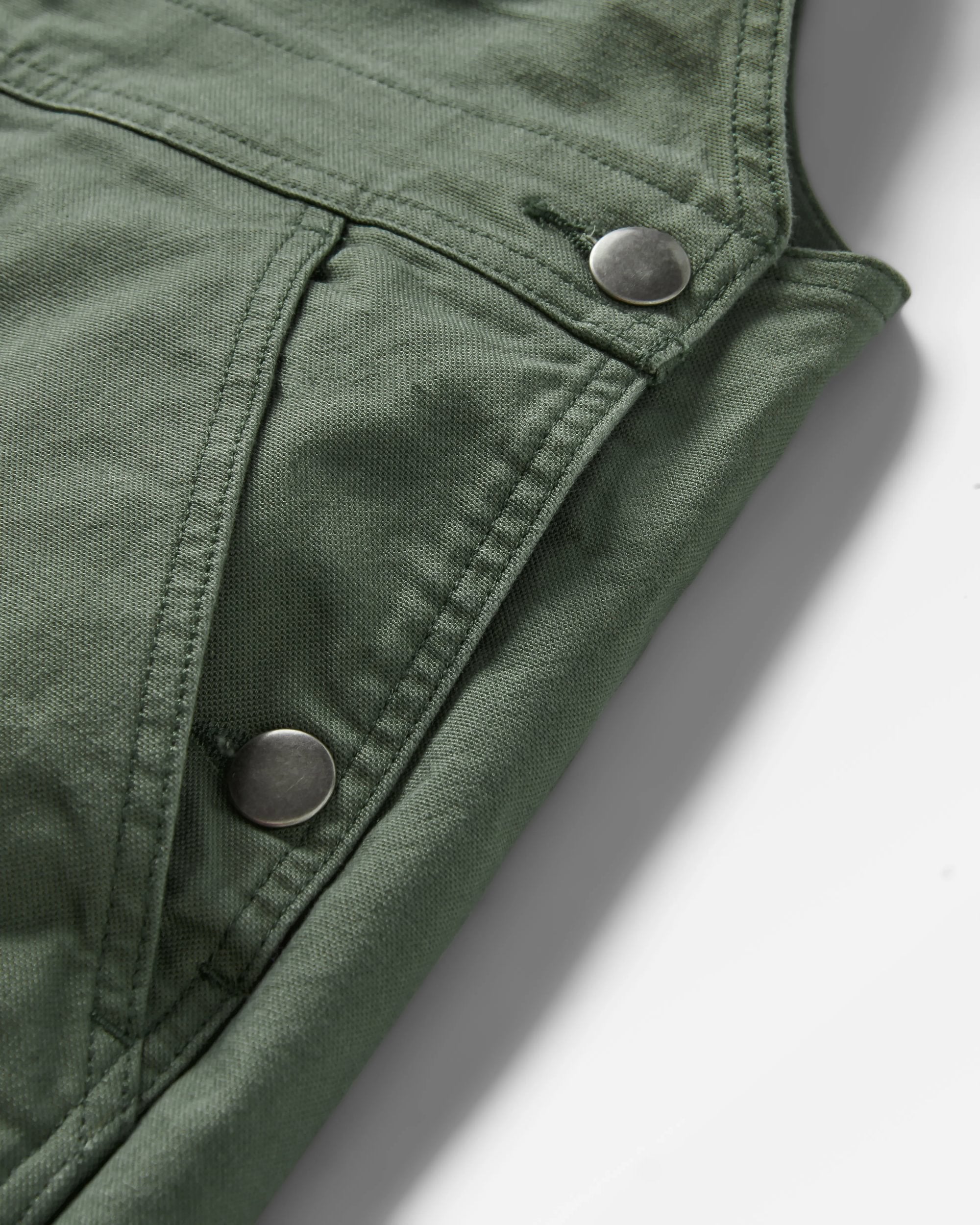 Vantage Organic Cotton Dungaree - Khaki - Flatlay