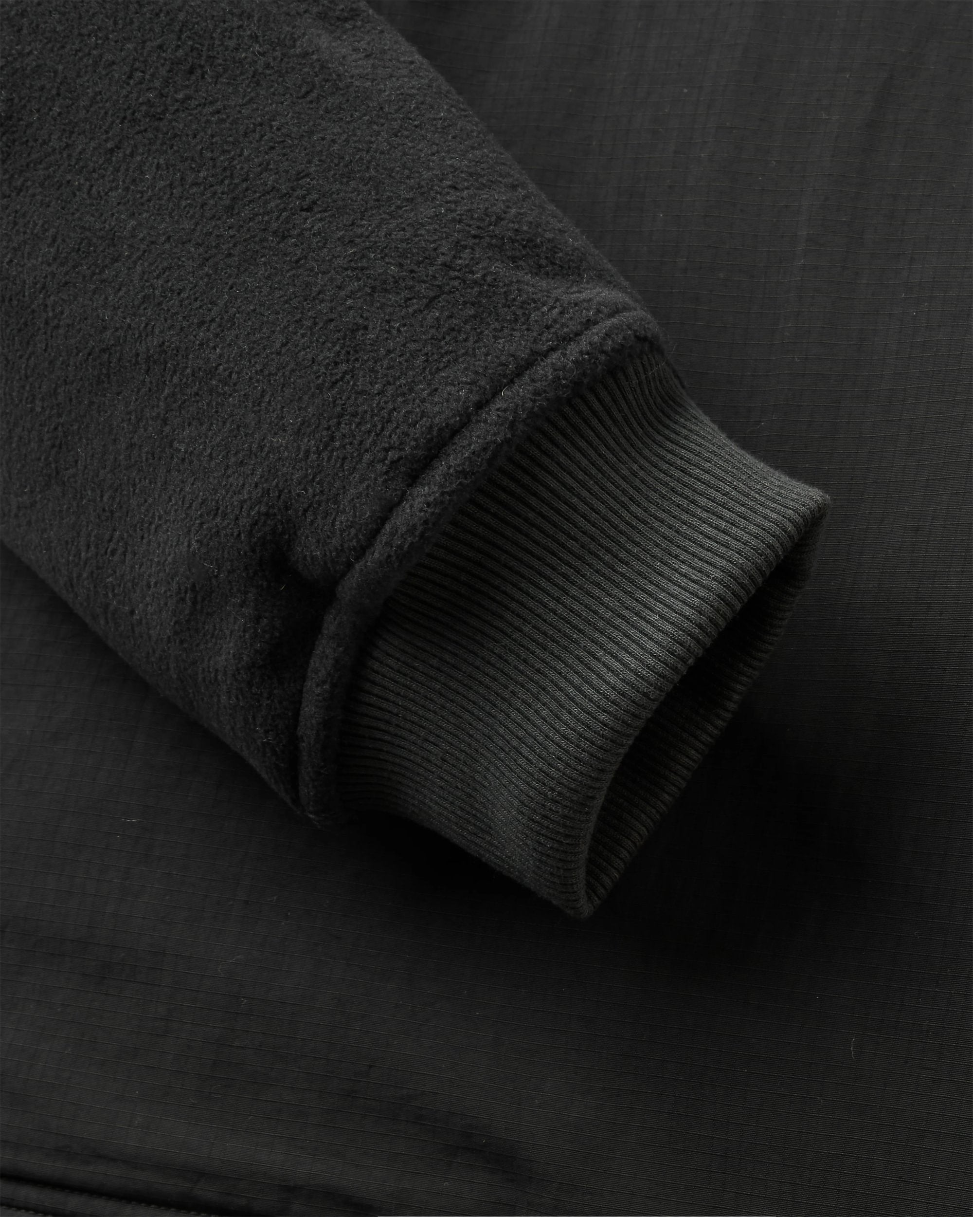 Alexander Hooded Polartec® Fleece - Black - Flatlay