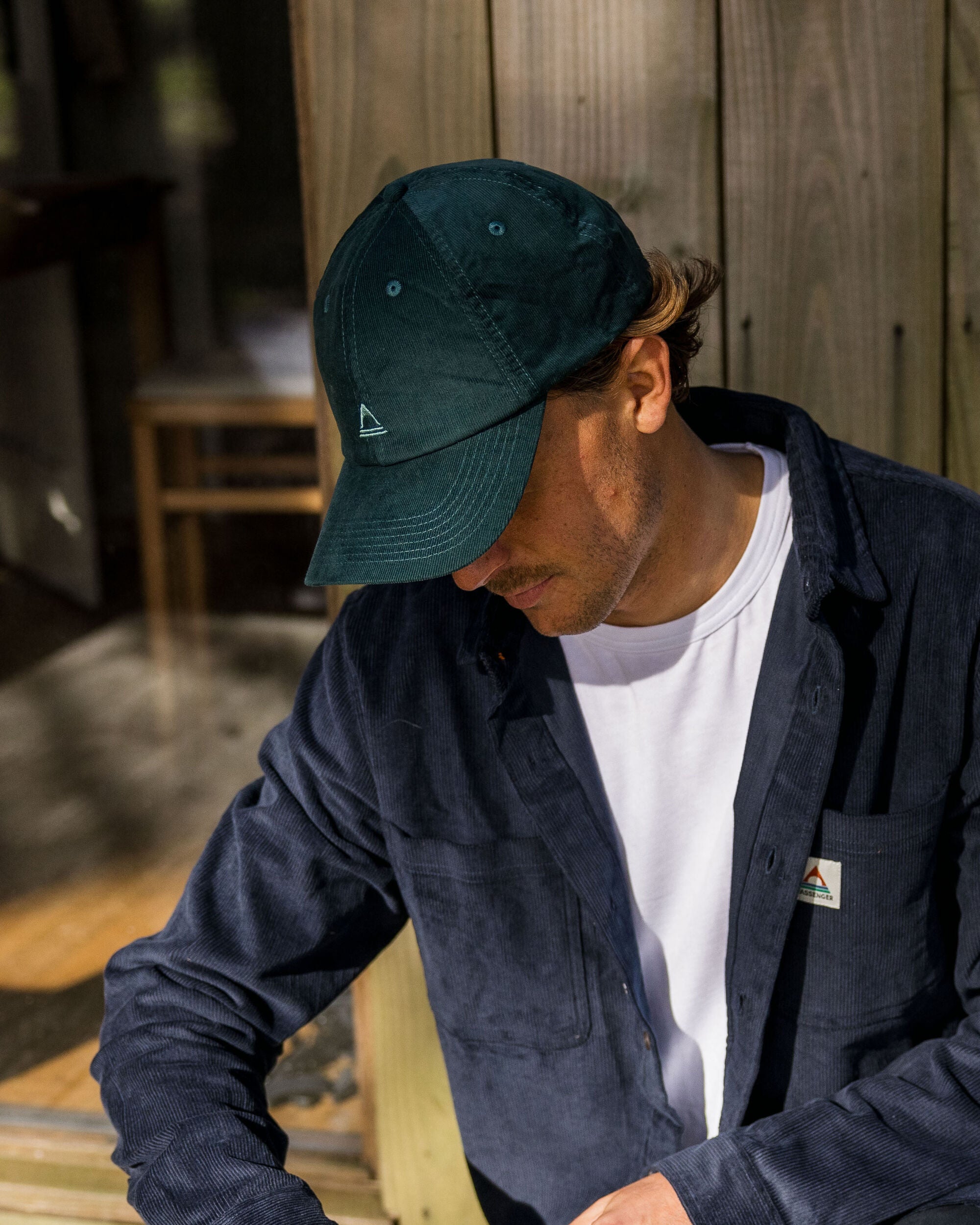 Fade Recycled Cord 6 Panel Cap - Deep Ocean - Lifestyle - Male