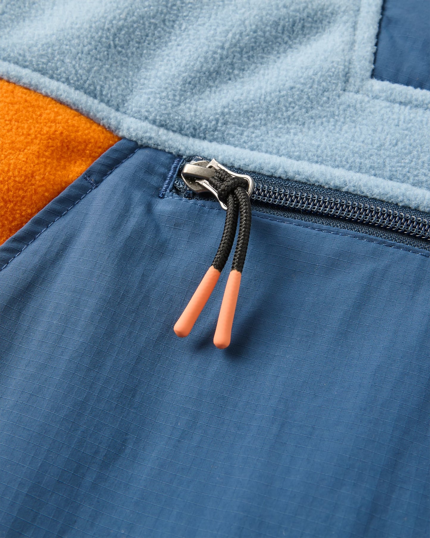 Alexander 2.0 Recycled Hooded Polar Fleece - Faded Denim - Flatlay