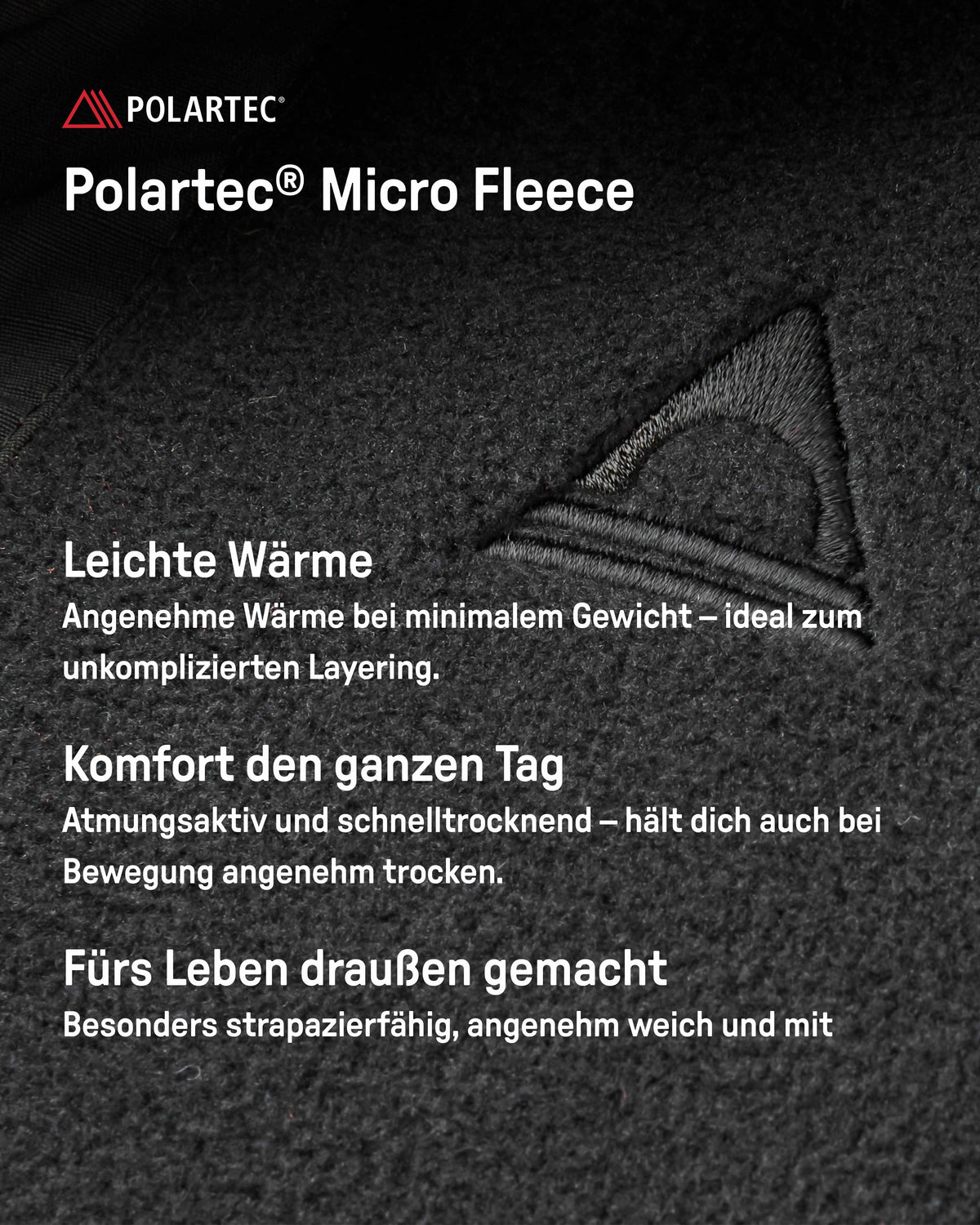 Solitude Polartec® Fleece-Pullover - Schwarz