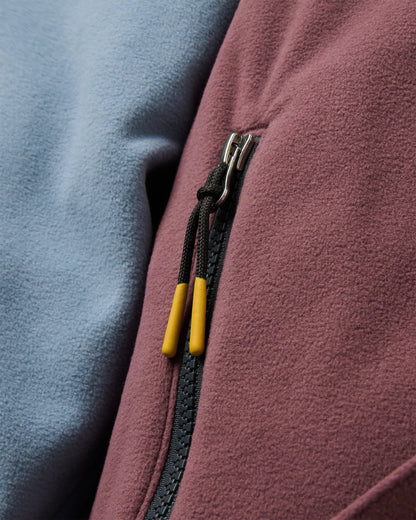 Set Off Polartec® Full Zip Fleece - Brambleberry/Stormy Blue - Flatlay