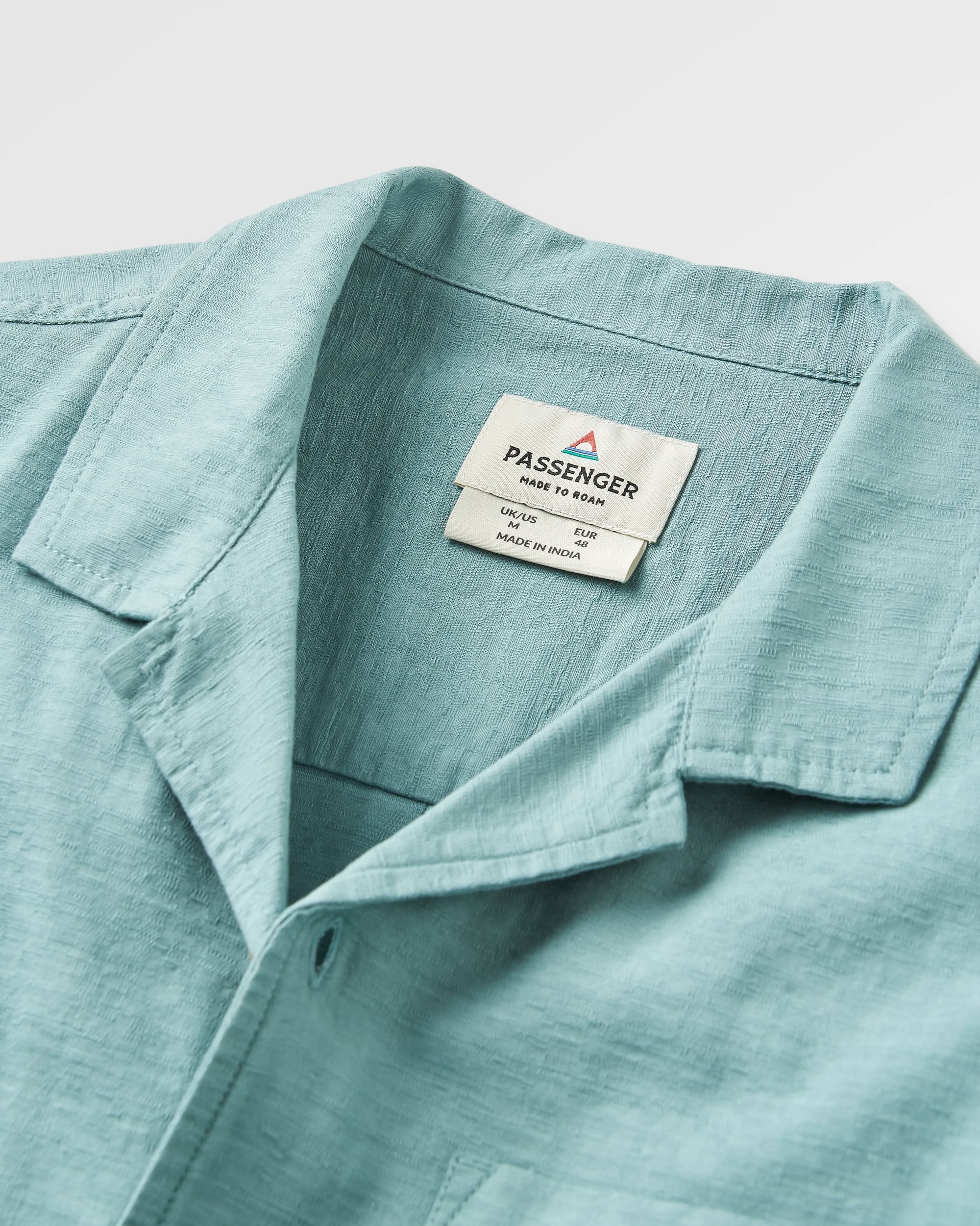 Cove Organic Cotton Textured Shirt - Arctic - Flatlay