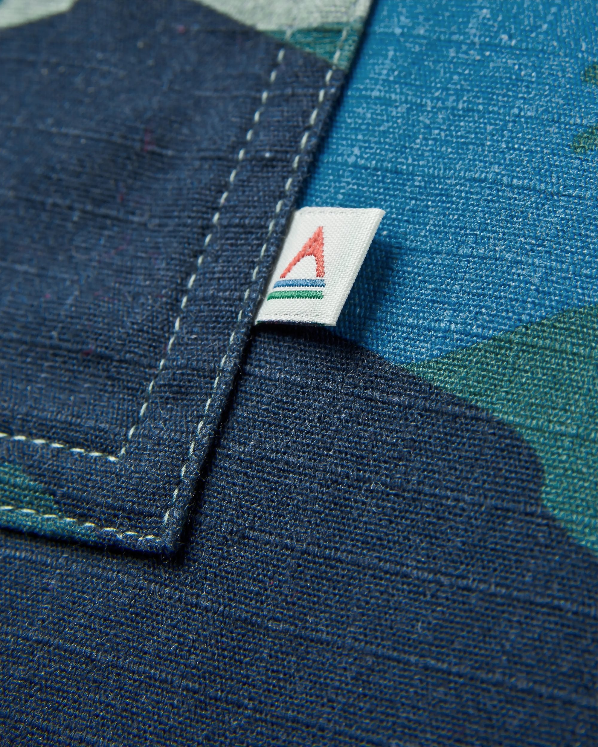 Coral Organic Cotton LS Shirt - Alpine Camo Rain Forest - Flatlay