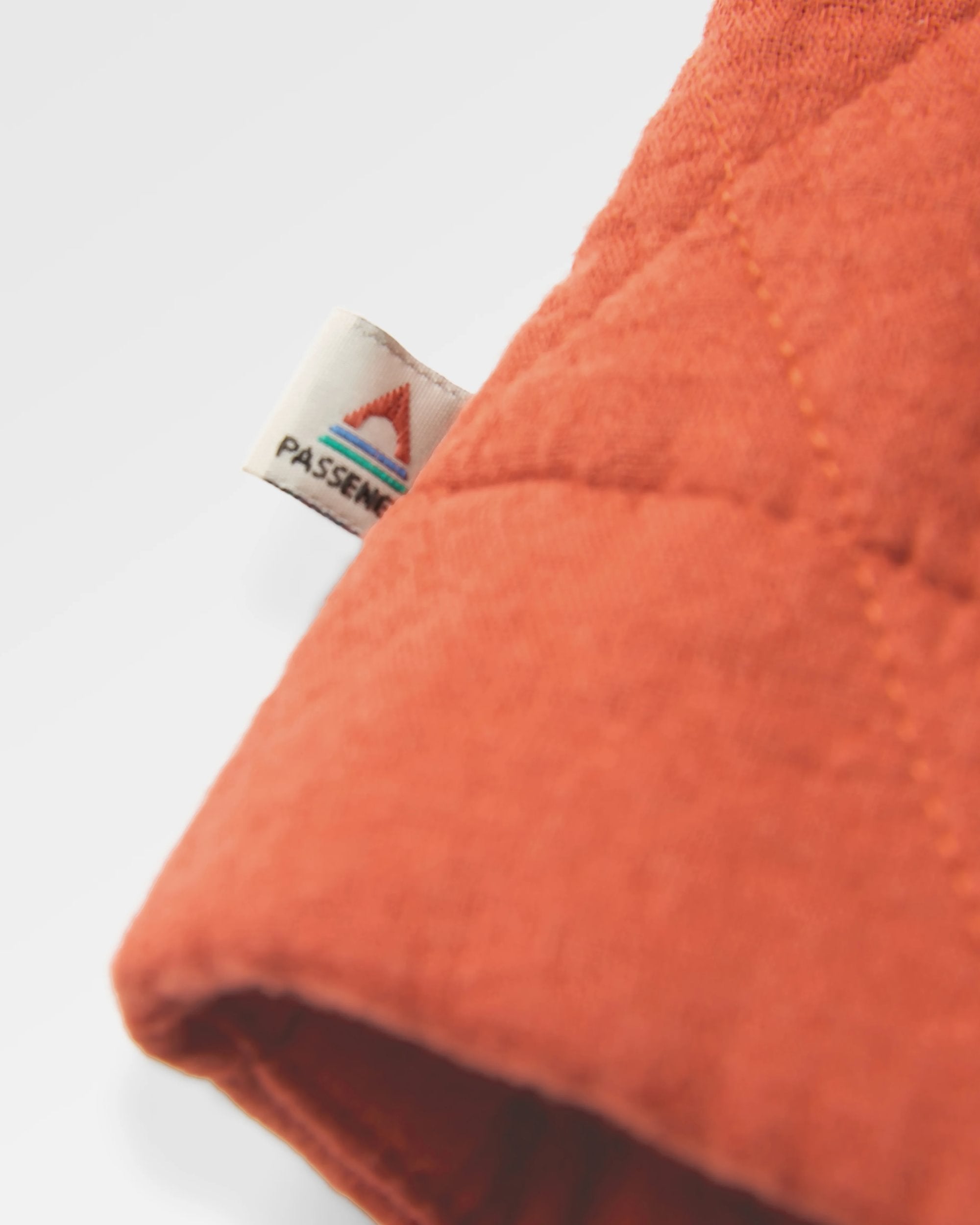 Mira Organic Cotton Quilted Overshirt - Red Ochre - Flatlay