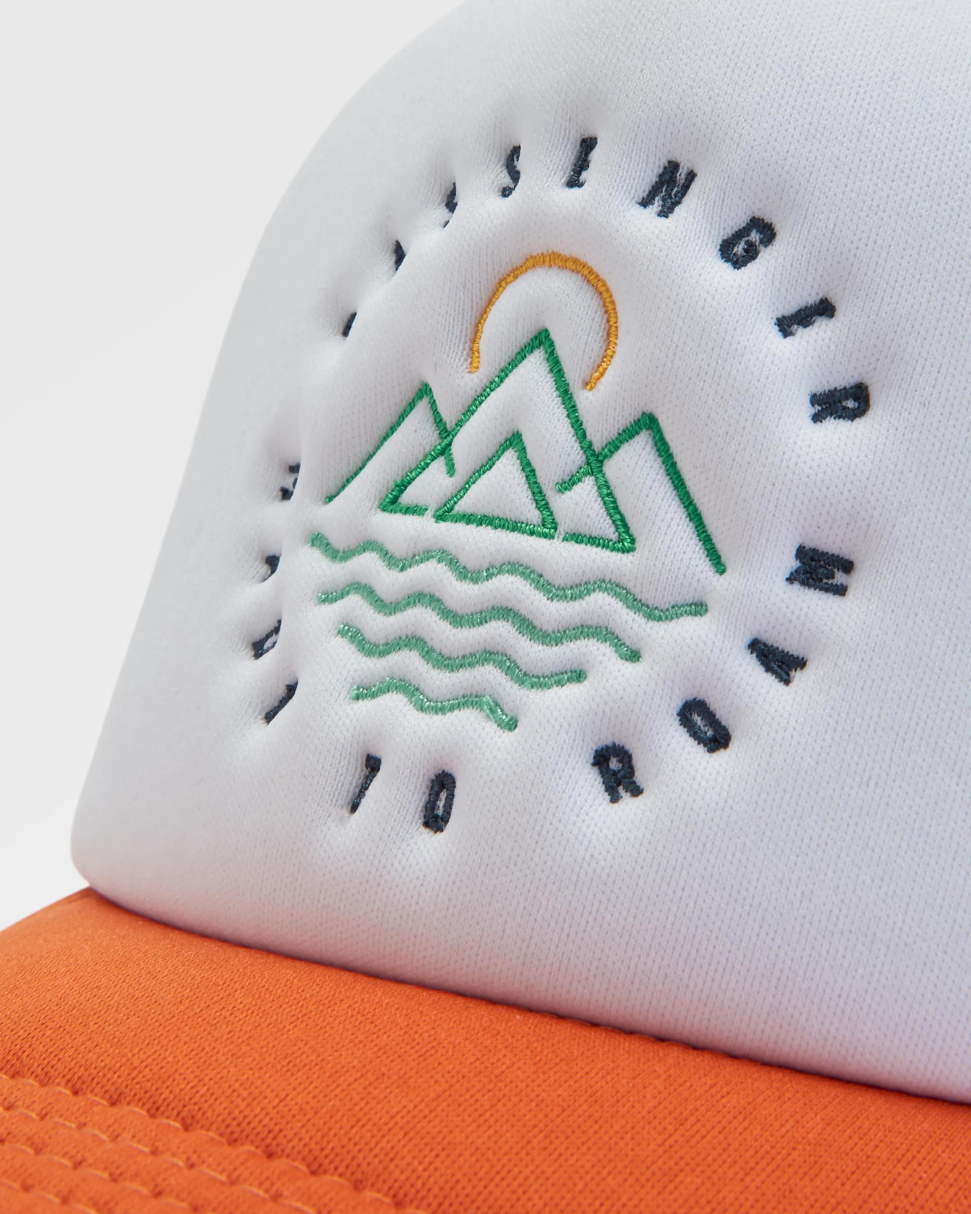 Escapism Trucker Cap - Chestnut/Sunrise Orange - Flatlay