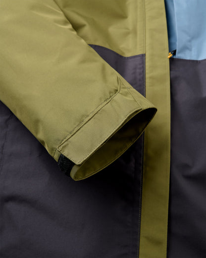 Trailscape Men's Waterproof Jacket - Faded Black/Khaki - Flatlay