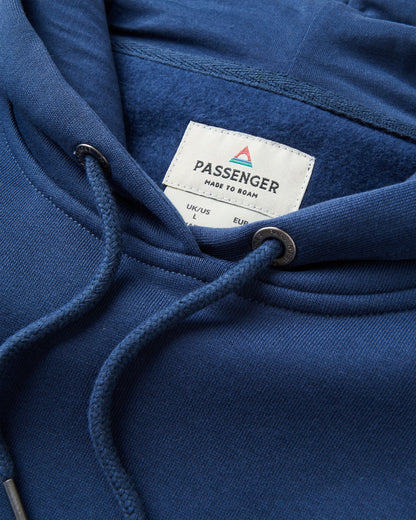 Odyssey Organic Cotton Hoodie - Rich Navy - Flatlay