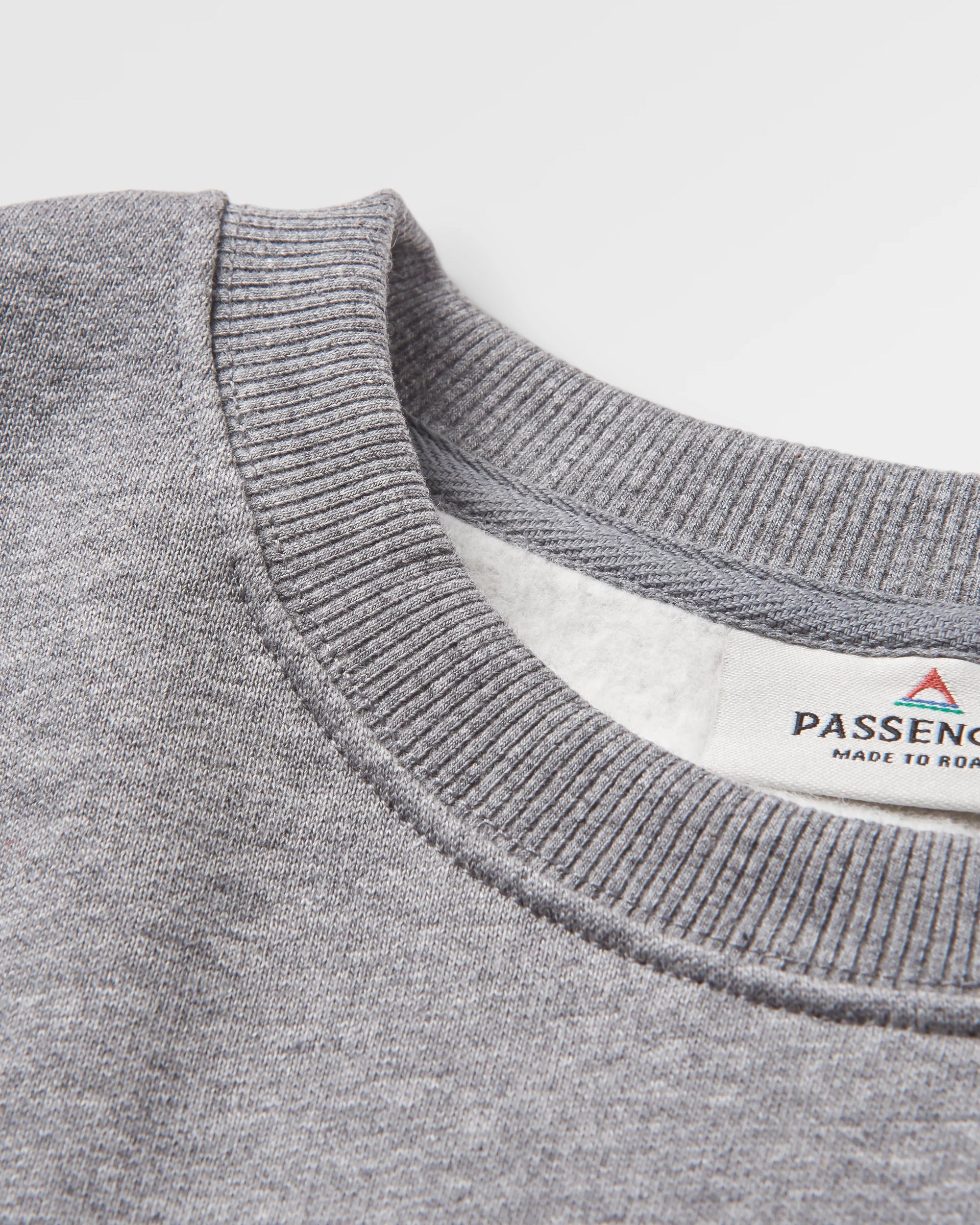 Yuca Recycled Cotton Sweatshirt - Dark Grey Marl - Flatlay