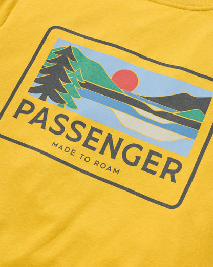 Roamer Women's Recycled Cotton T-Shirt - Heritage Yellow - Flatlay