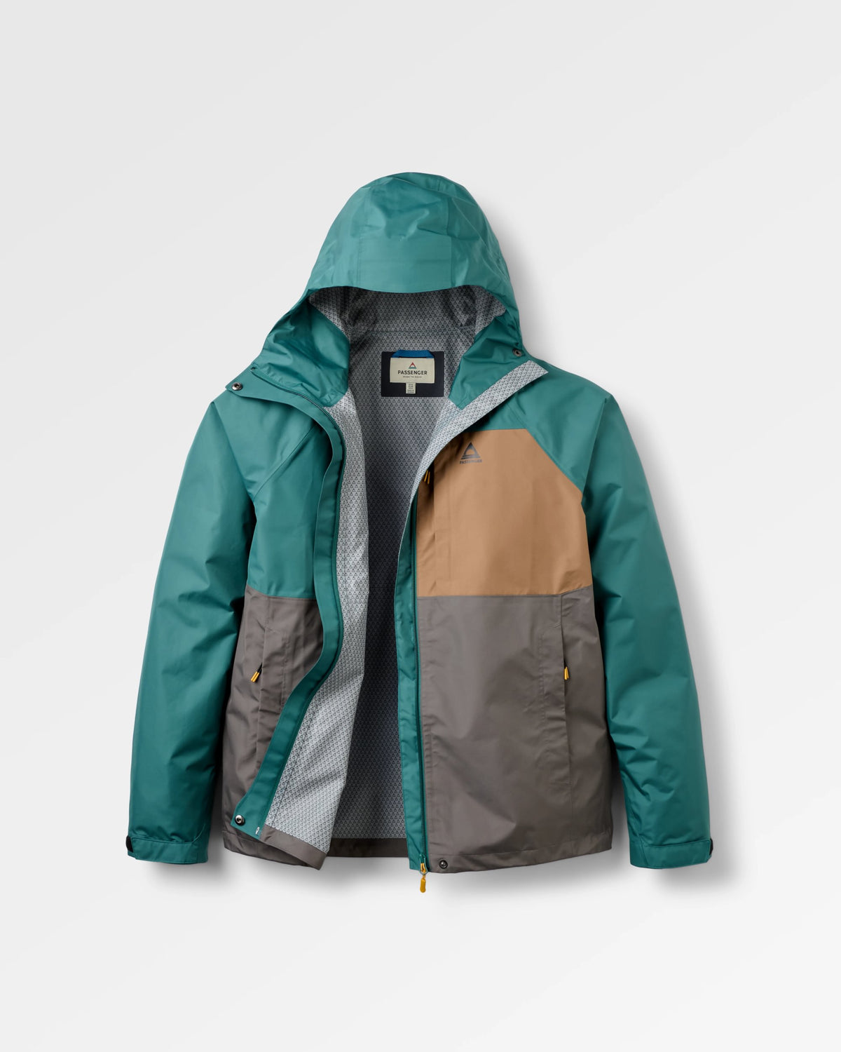 Trailscape Men's Waterproof Jacket - Deep Ocean/Slate Grey - Flatlay