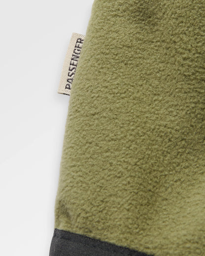 Set Off Polartec® Full Zip Fleece - Oatmeal/Khaki - Flatlay