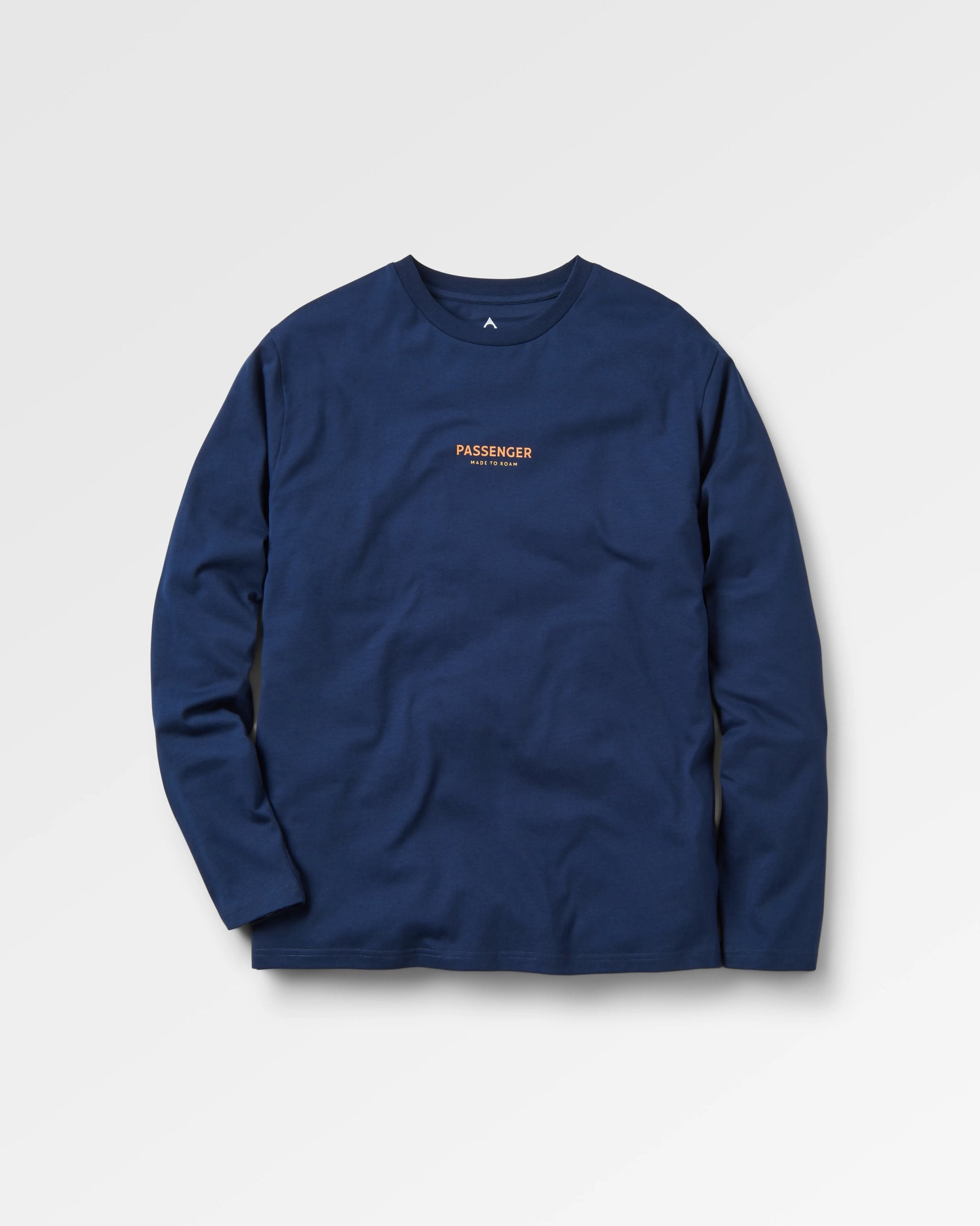 Phoenix Organic Cotton LS T-Shirt - Rich Navy - Flatlay