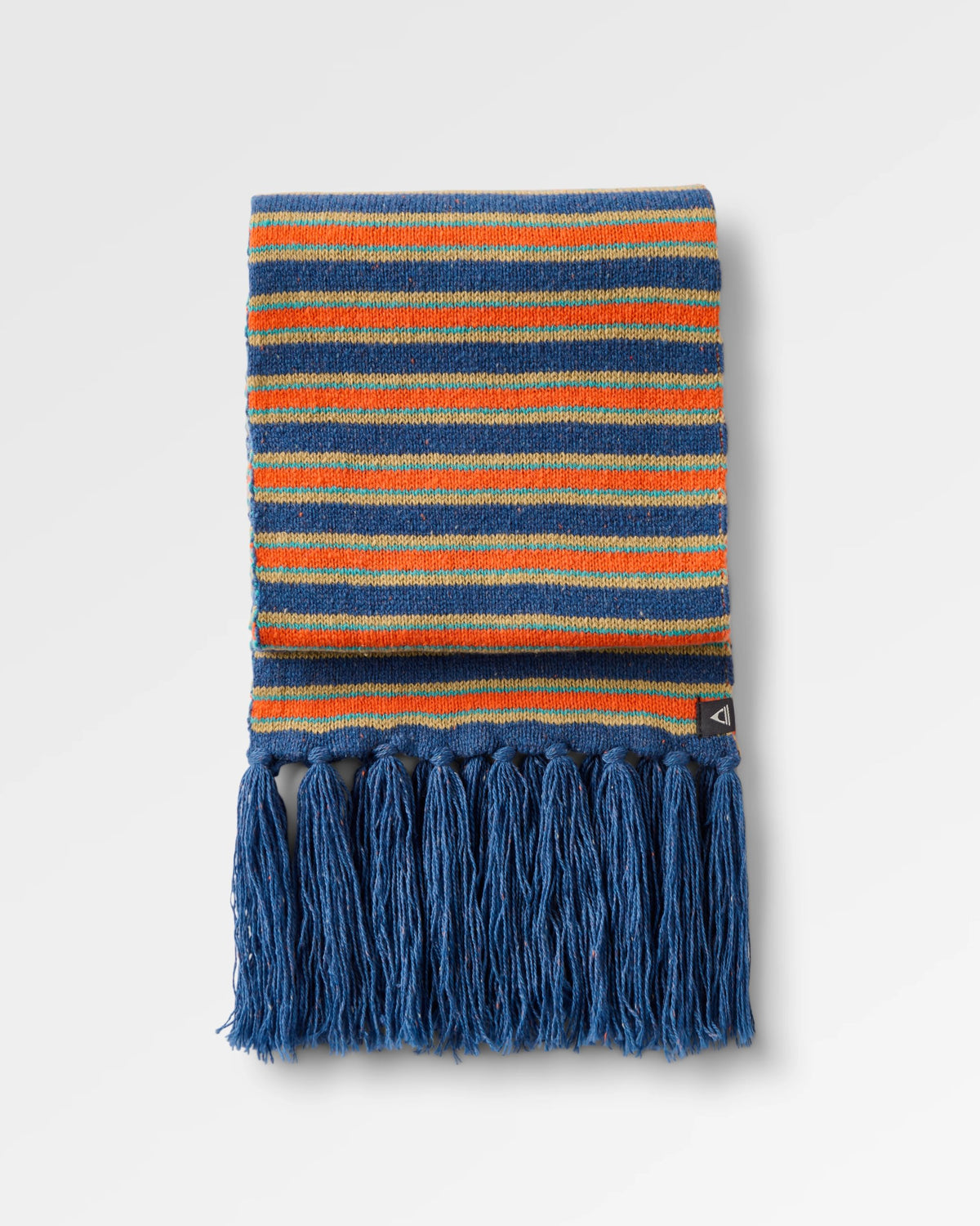 Goldglow Knit Scarf - Dark Denim - Flatlay