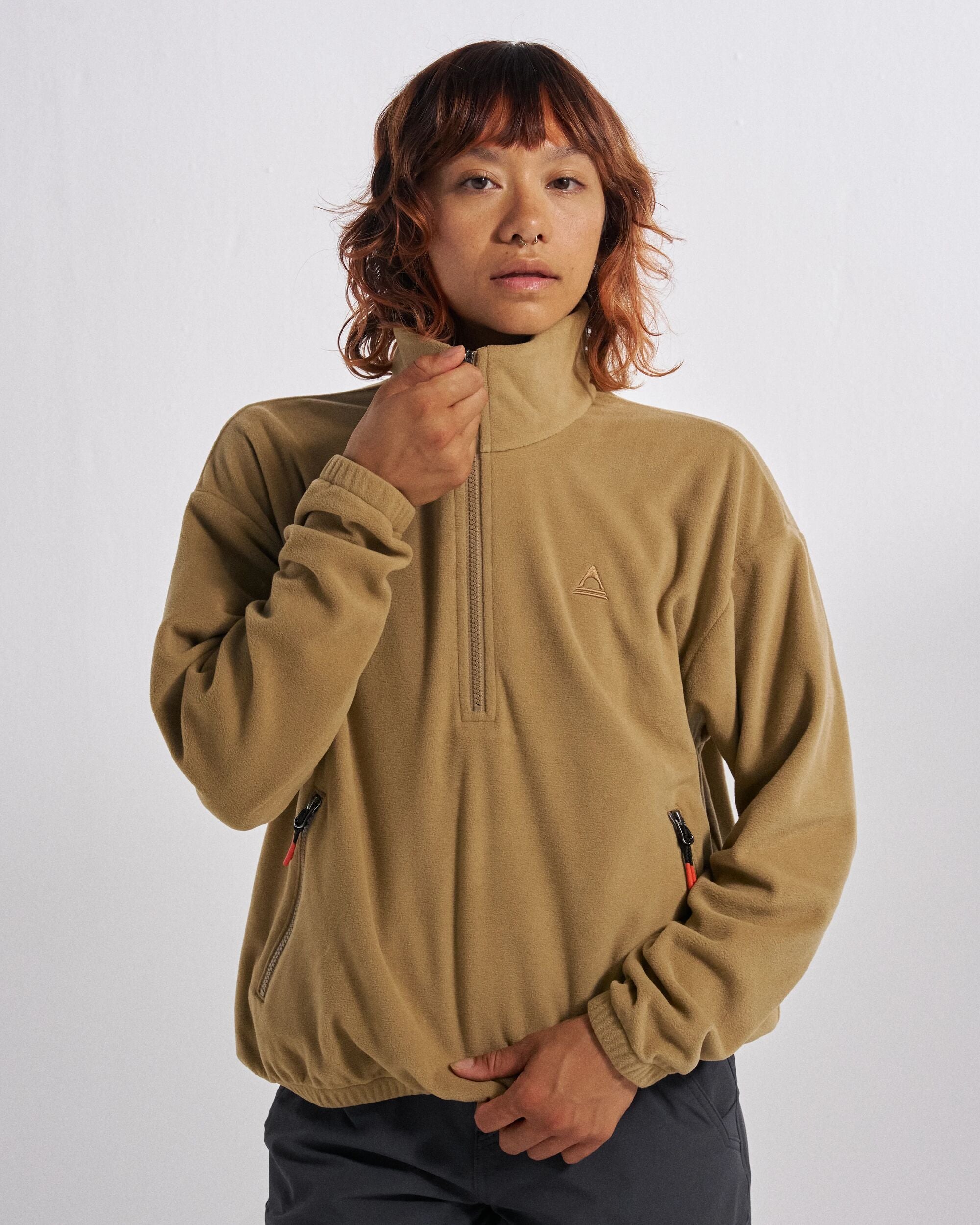 Ayla Micro Polartec® Fleece - Biscuit - Studio Model