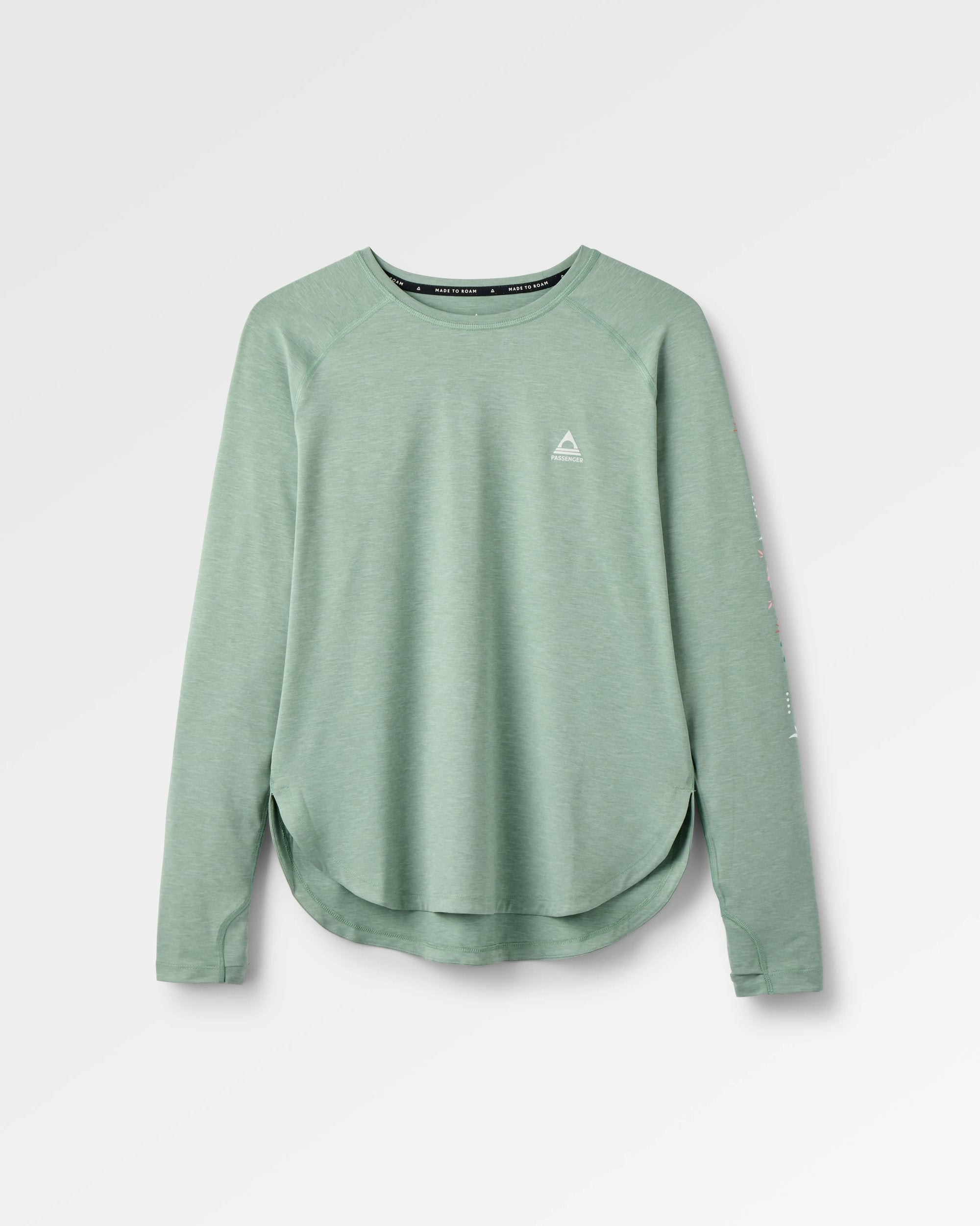 Sunvale Lightweight UPF50 LS T-Shirt - Pistachio Marl - Flatlay