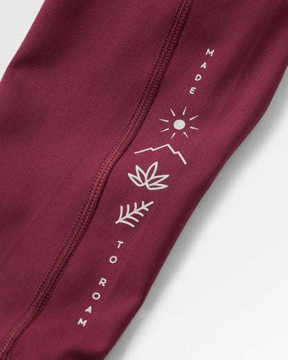 Mantra Recycled Active Leggings - Fig - Flatlay