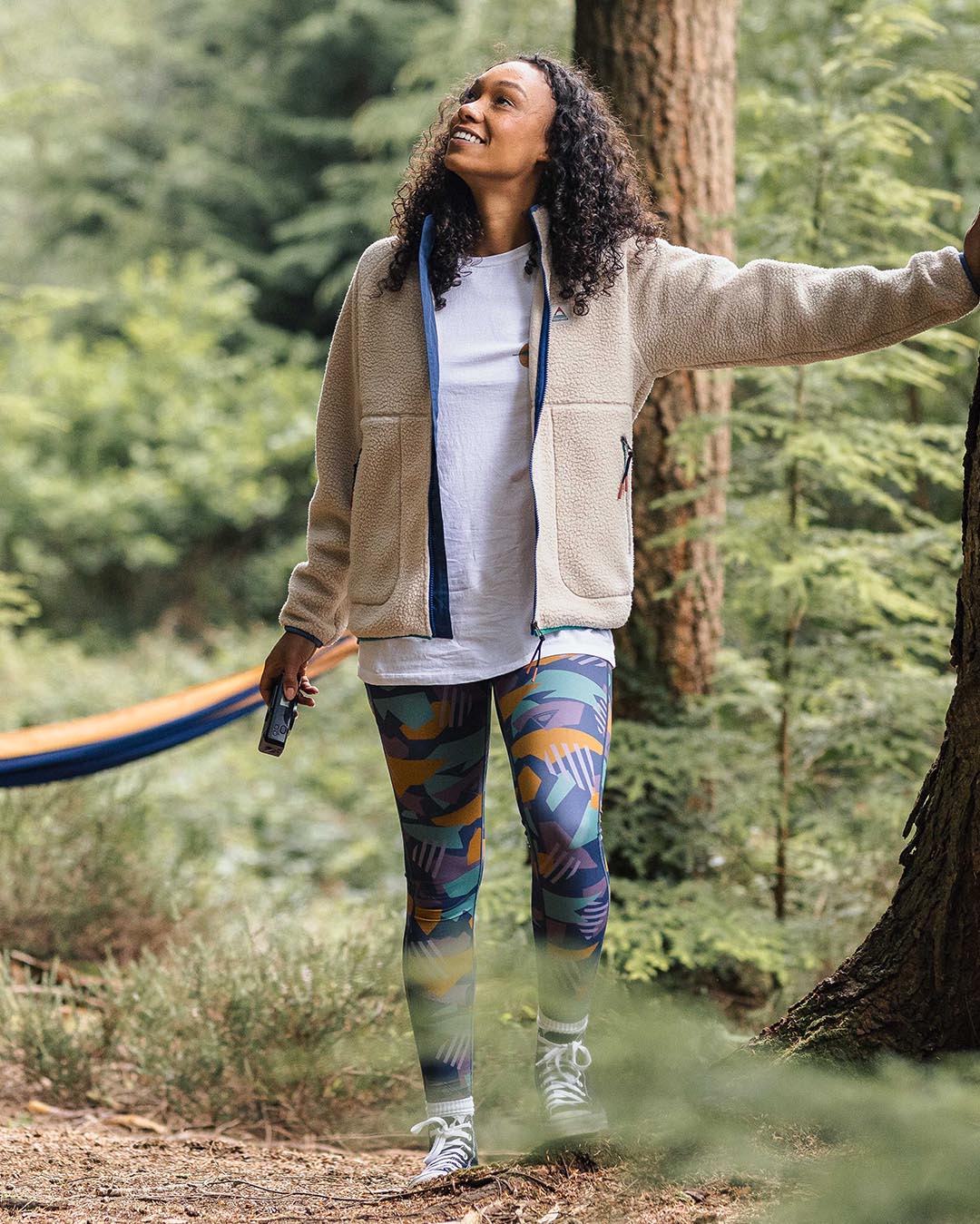 Fairbanks Full Zip Recycled Sherpa Fleece - Oatmeal - Lifestyle