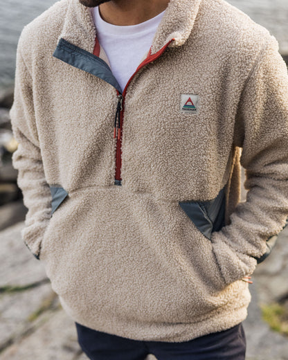 Muse Recycled Polar-Lined Sherpa Fleece - Pebble Grey - Lifestyle