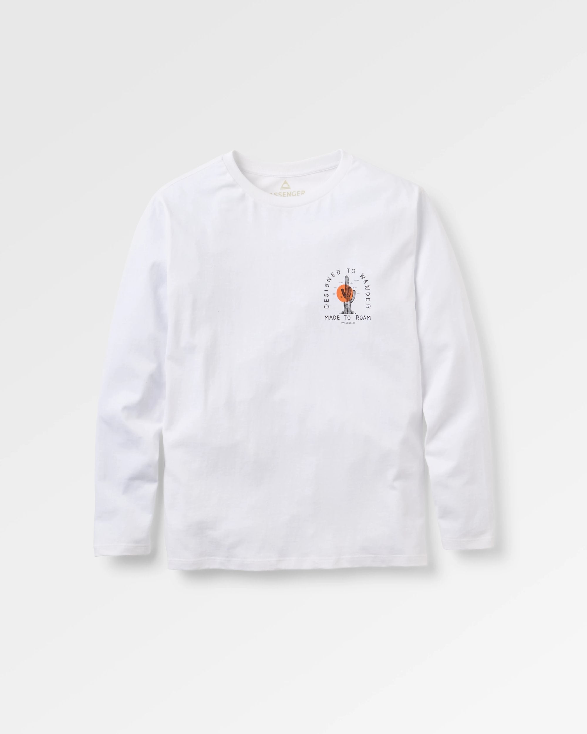 Explore LS T-Shirt - White - Flatlay