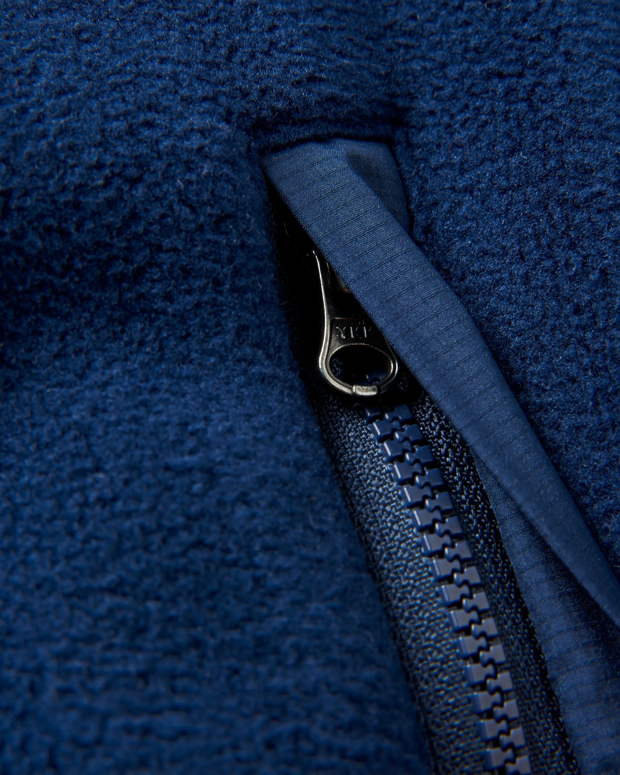 Ebb Recycled Polar Fleece - Rich Navy - Flatlay