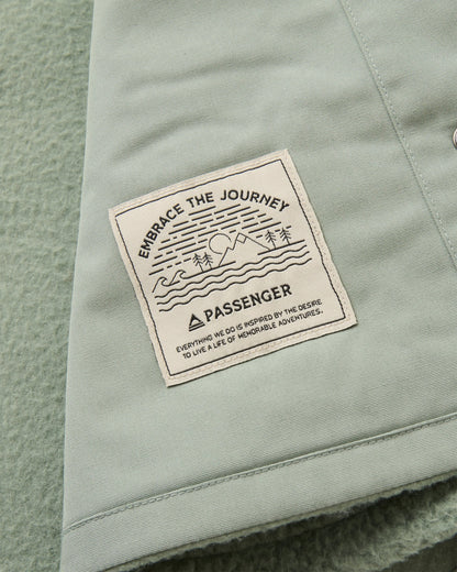 Rappel Sherpa Oversized Shirt - Pistachio - Flatlay