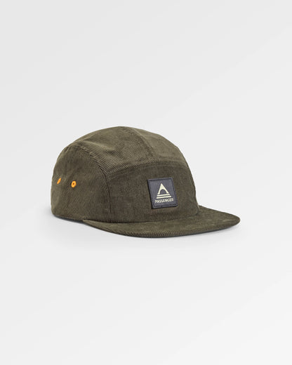 Fixie Organic Cord 5 Panel Cap - Khaki - Flatlay