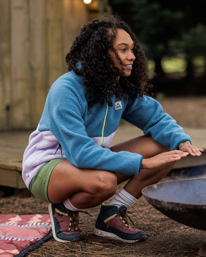 Fairbanks Full Zip Recycled Sherpa Fleece - Lilac Mist - Lifestyle