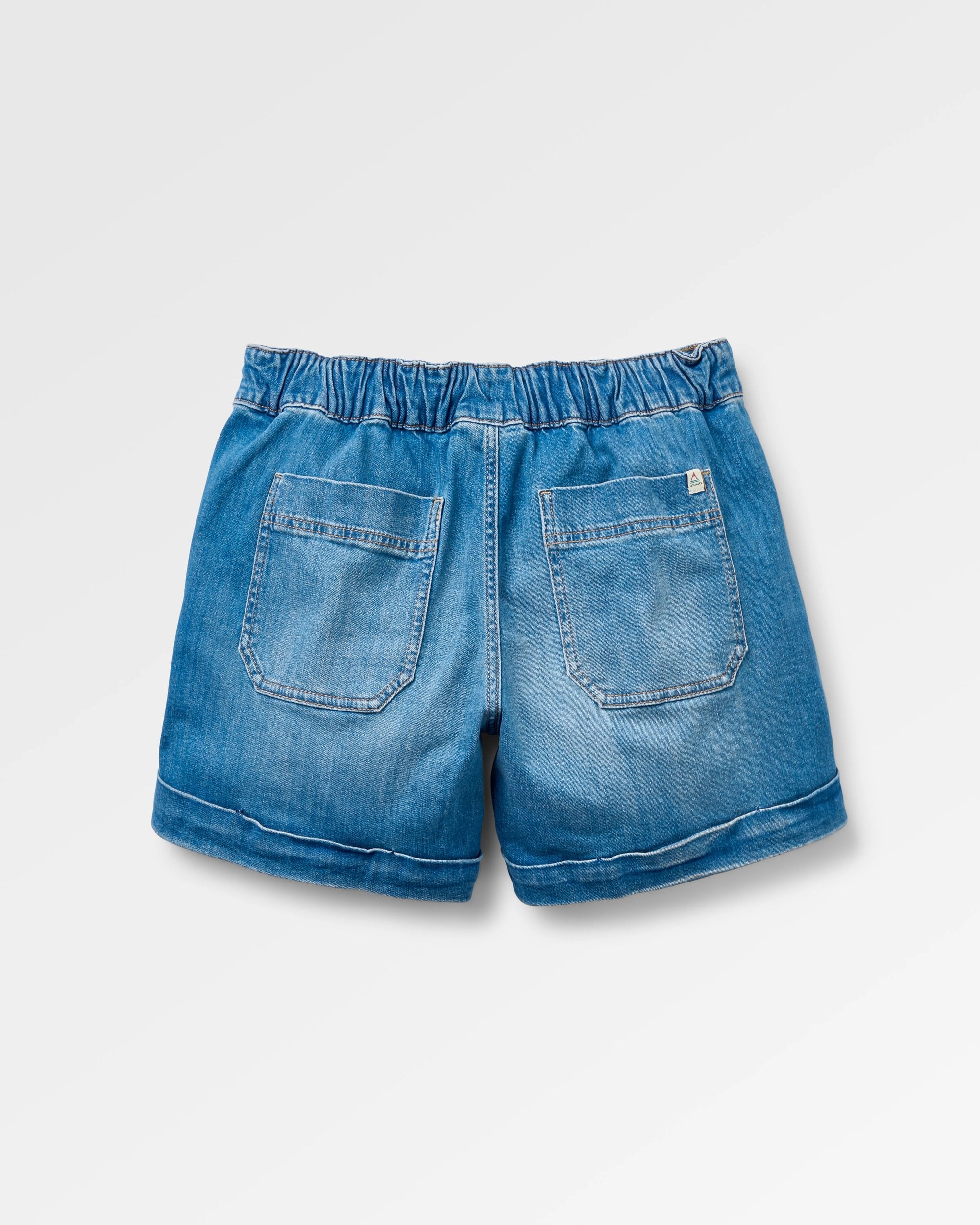 Carriso Denim Short - Light Wash Denim - Flatlay