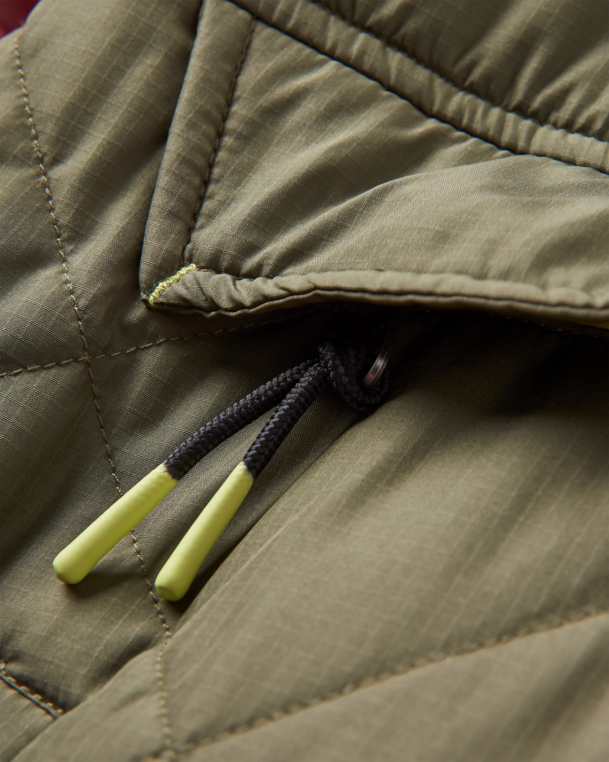 Ocean Recycled Insulated 1/2 Zip Jacket - Dusty Olive - Flatlay