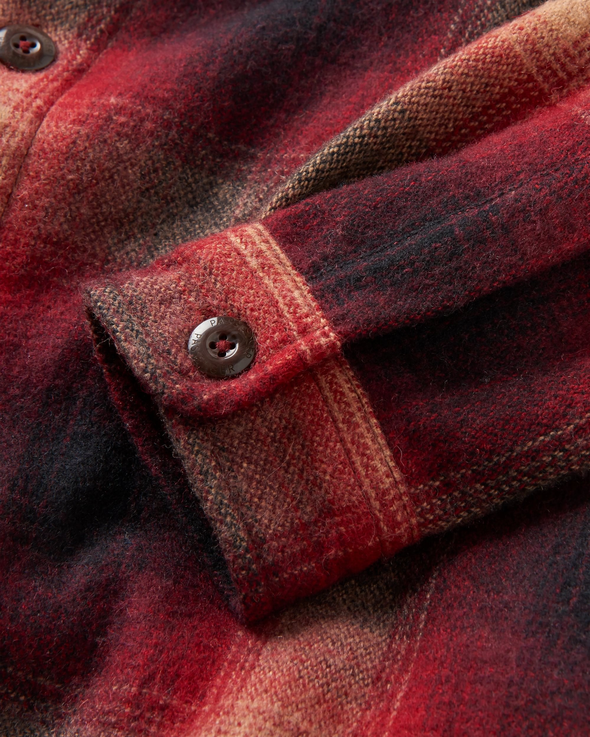 Barren Overshirt - Wine - Flatlay