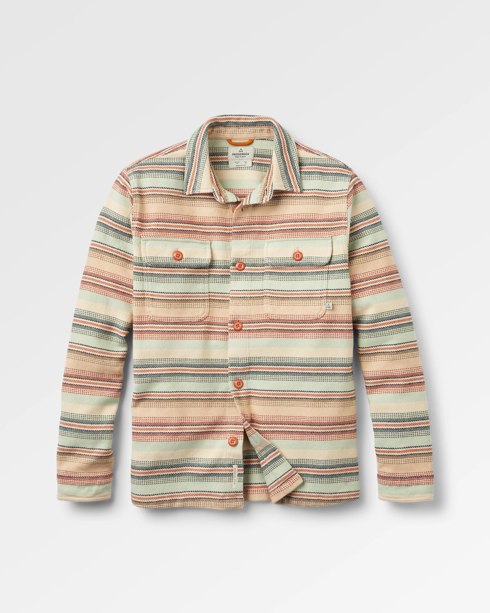 Island Twill Shirt - Birch Beach Stripe - Flatlay