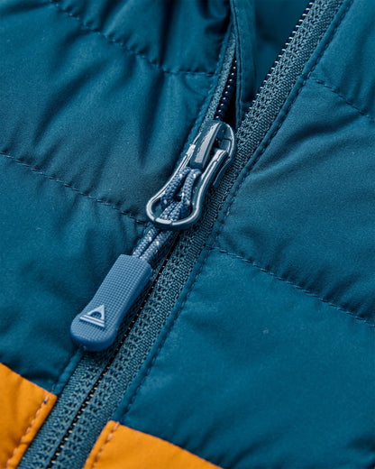 Ashland Down Recycled Gilet - Retro Orange/Tidal Blue - Flatlay