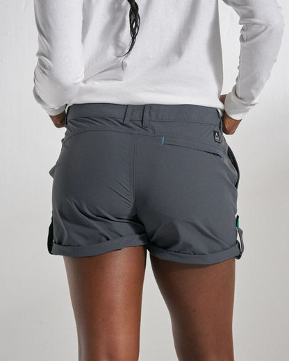 365 Trail Roll Up Short - Charcoal - Studio Model