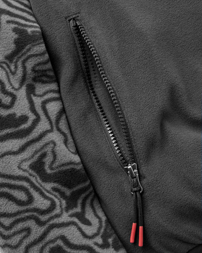 Set Off Polartec® 1/4 Zip Fleece - Strata Swirl Black - Flatlay