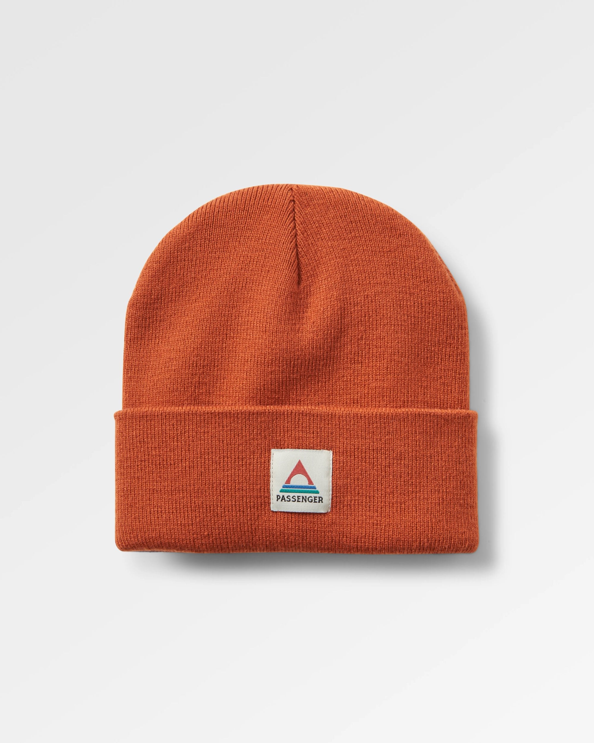 Core Recycled Low-Top Beanie - Burnt Orange - Flatlay