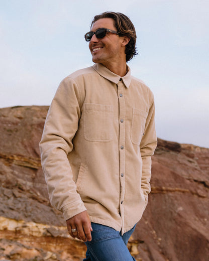 Kodiak Sherpa Lined Cord Overshirt - Stone - Lifestyle