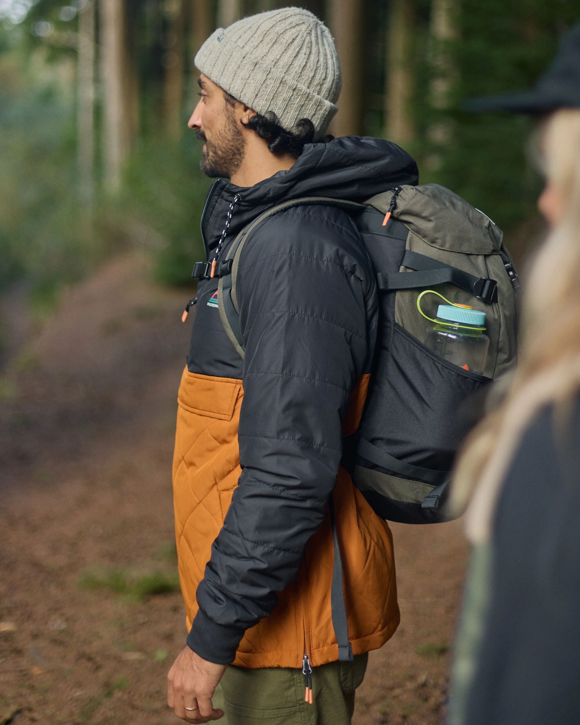 Oceanic Recycled Insulated Anorak - Black/Retro Orange  - Lifestyle