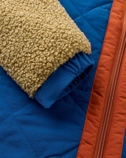 Lara Quilted Jacket - Biscuit/Blue Navy - Flatlay