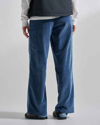 Someday Organic Cotton Corduroy Trouser - Dark Denim - Studio Model