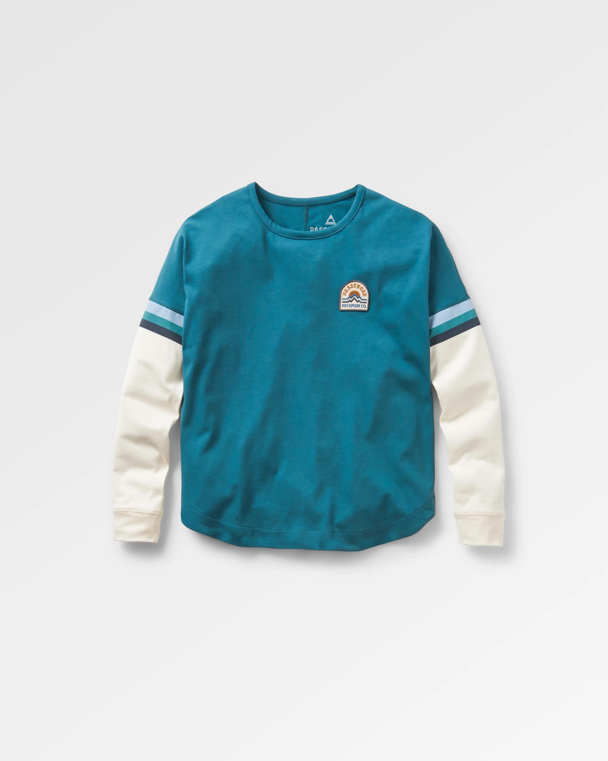 Dream Organic Cotton Oversized LS T-Shirt - Mediterranean - Flatlay