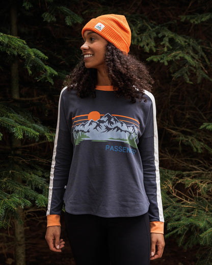 Hilltop Organic Cotton LS T-Shirt - Charcoal - Lifestyle