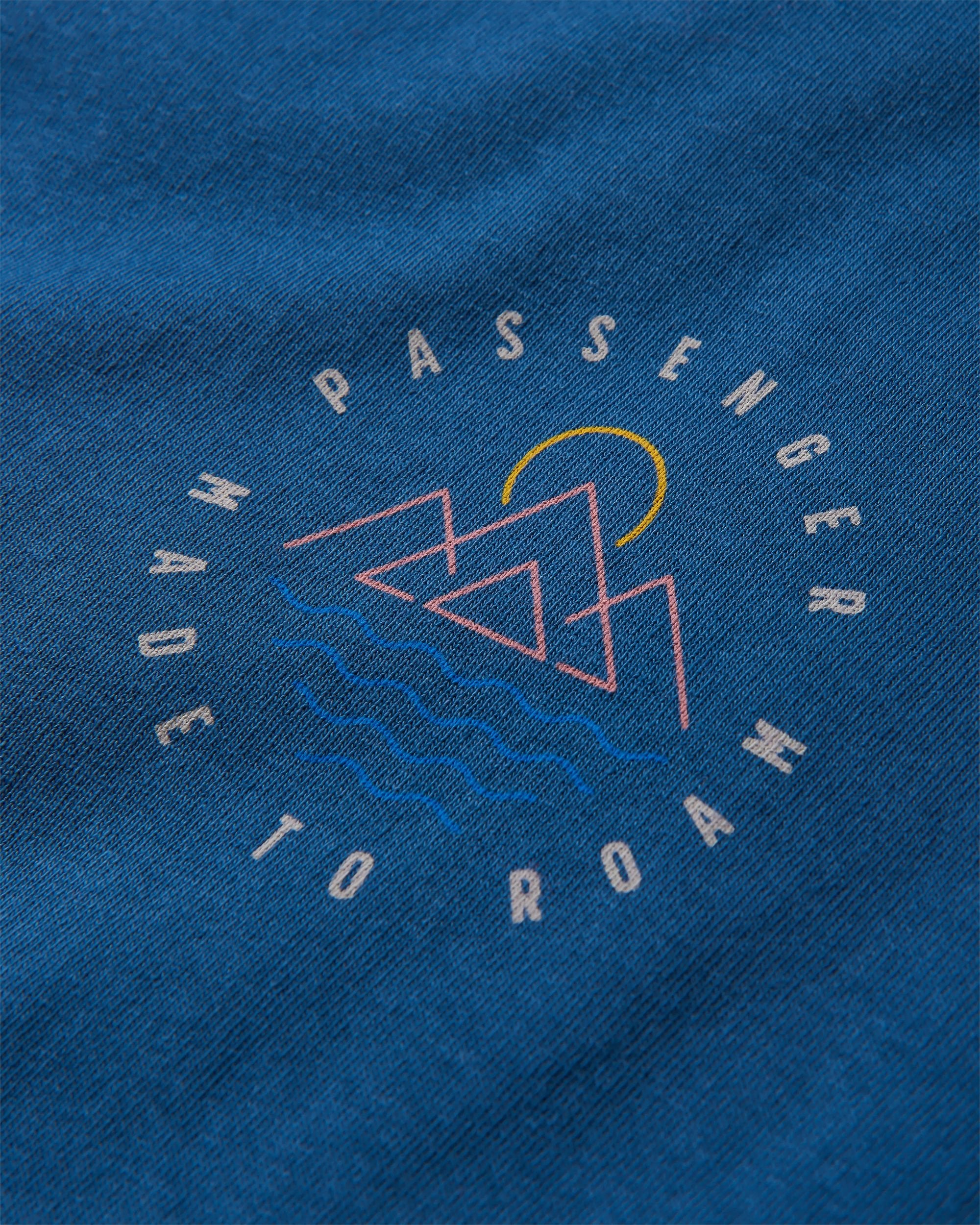 Escapism Recycled Cotton T-Shirt - Dark Denim - Flatlay