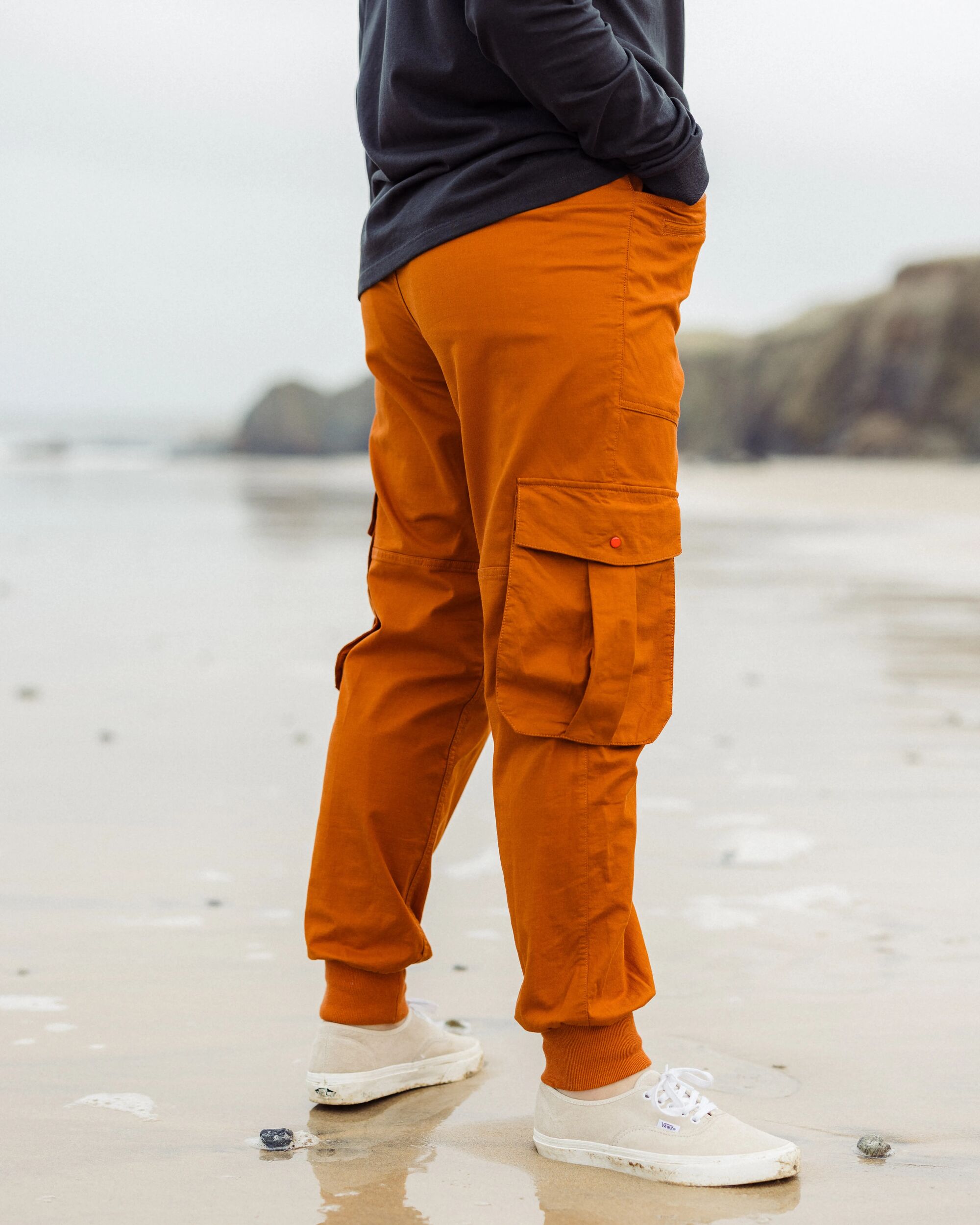 Hydrilla Organic Cotton Trouser - Sunset Orange - Lifestyle