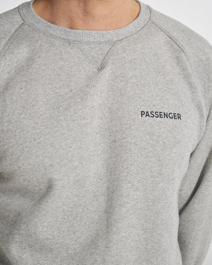 Roamer Men's Organic Cotton Sweatshirt - Grey Marl - Studio Model