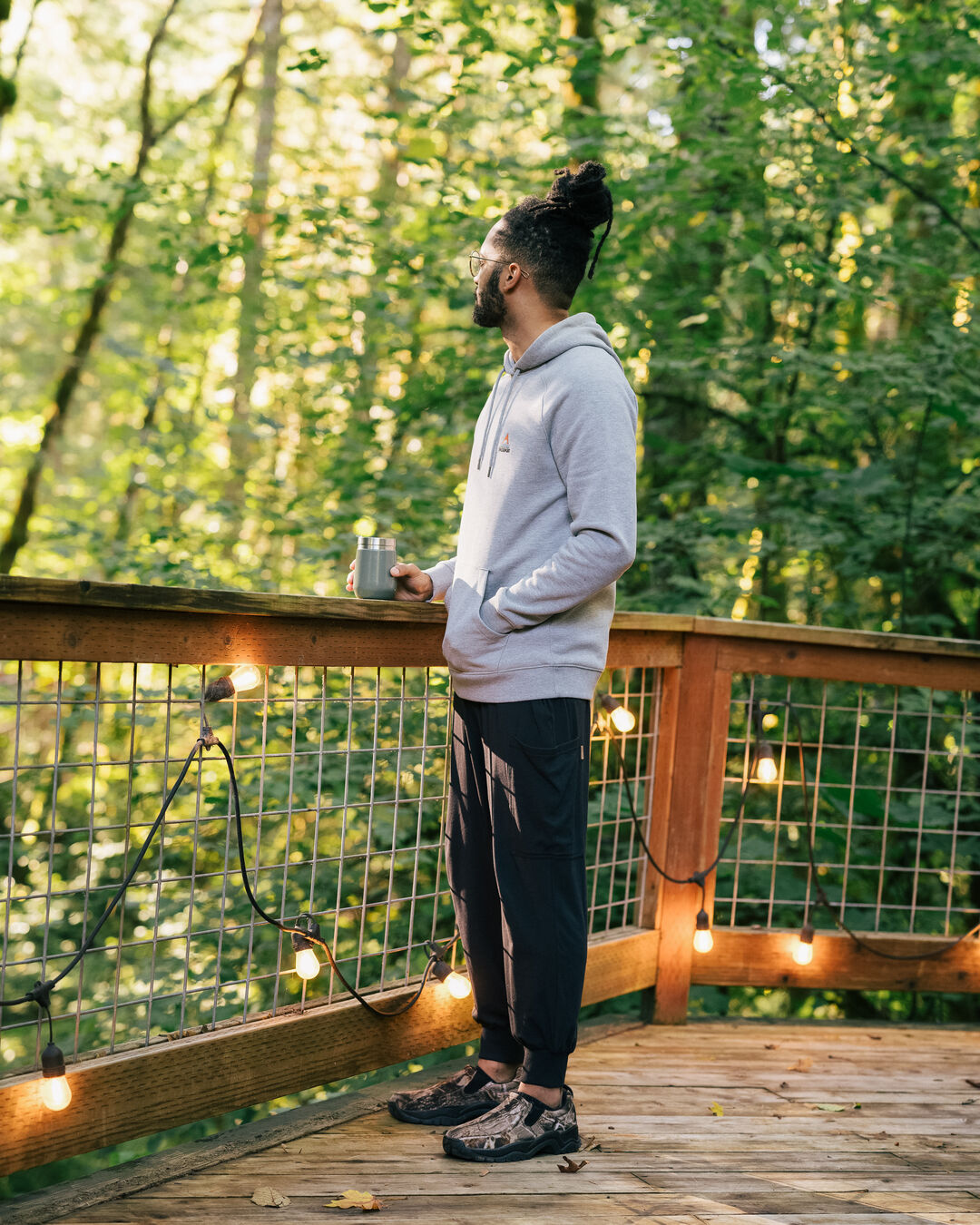 Vita Organic Cotton Hoodie - Grey Marl - Lifestyle