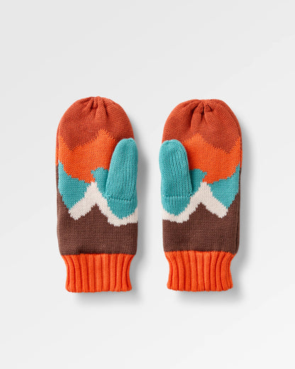 Scenic Fleece Lined Mittens - Scenic Chestnut - Flatlay